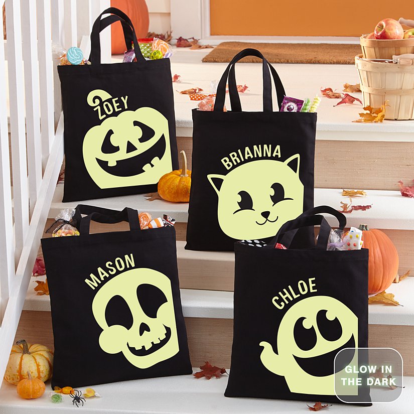 Halloween Glow In The Dark Personalized Spooky Treat Bag